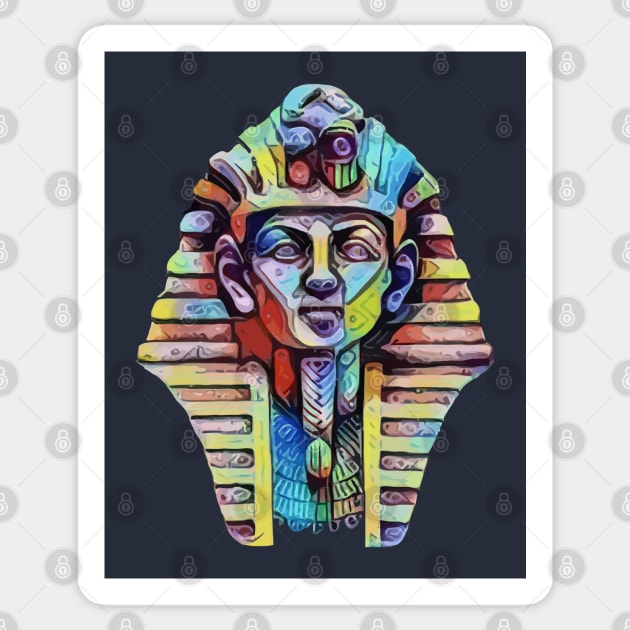 Egyptian Pharaoh Abstract Sticker by Urbanic